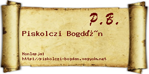 Piskolczi Bogdán névjegykártya